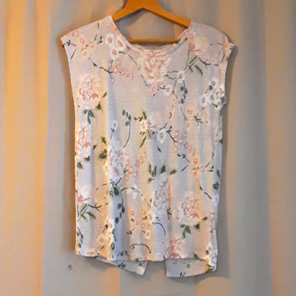 Floral Linen Top